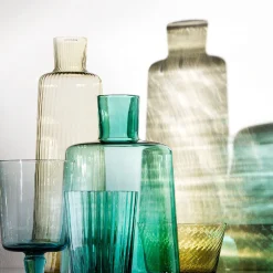 Set di 6 bicchieri a stelo Plissè Baltico