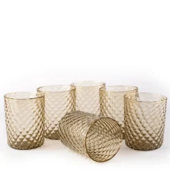 Set di 6 bicchieri Balloton color ambra chiaro