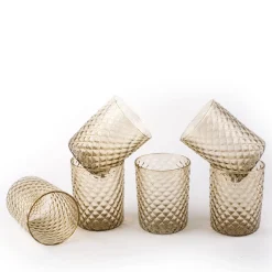 Set di 6 bicchieri Balloton color ambra chiaro