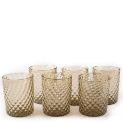 Set di 6 bicchieri Balloton color ambra chiaro