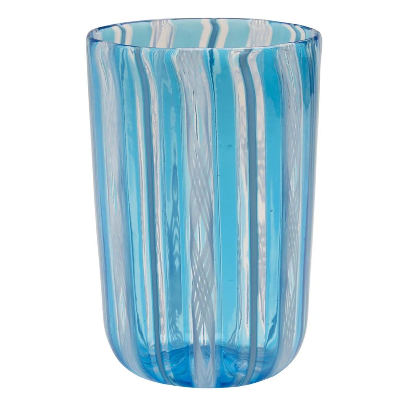 Set di 6 bicchieri blu in filigrana