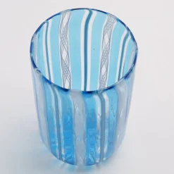 Set di 6 bicchieri blu in filigrana