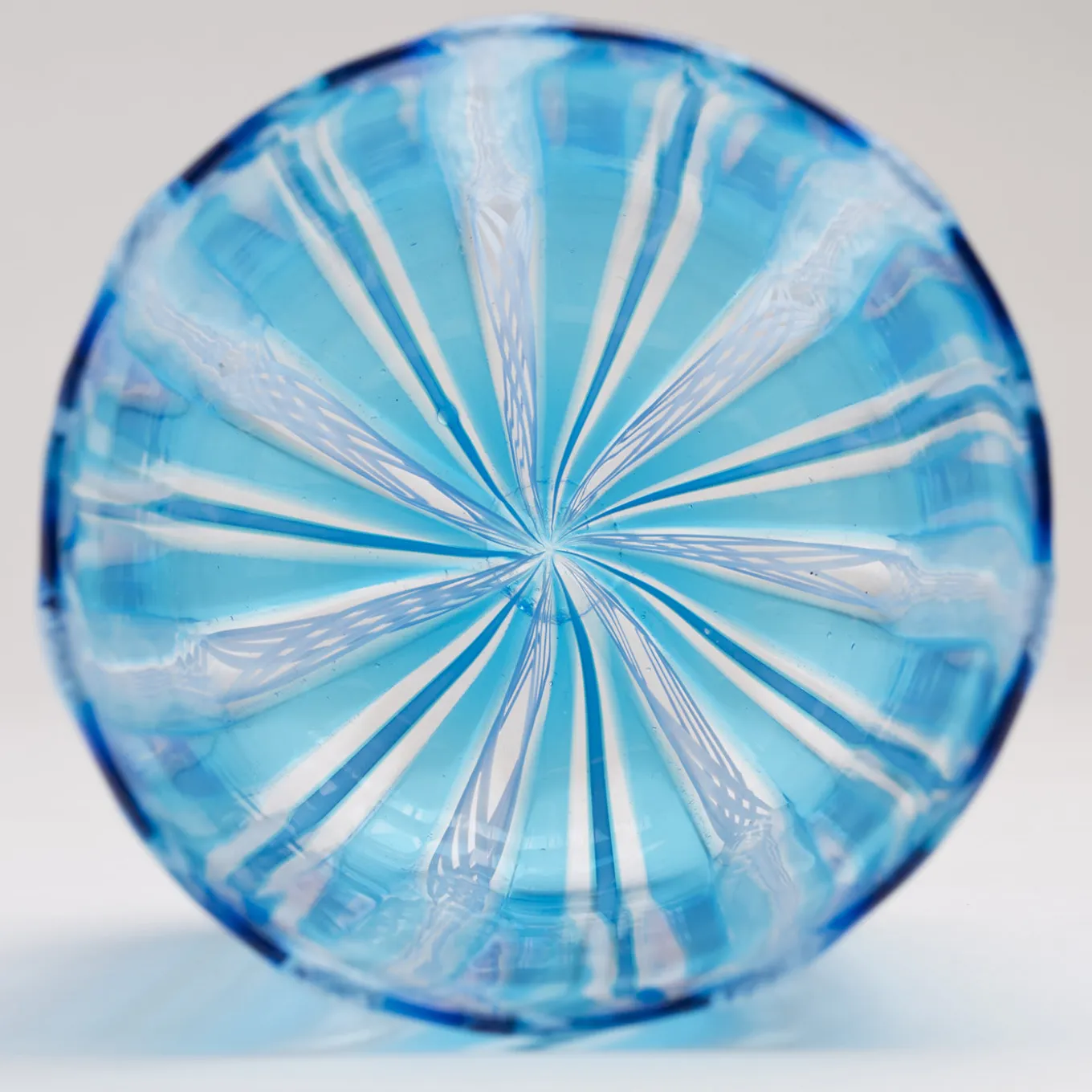 Set di 6 bicchieri blu in filigrana