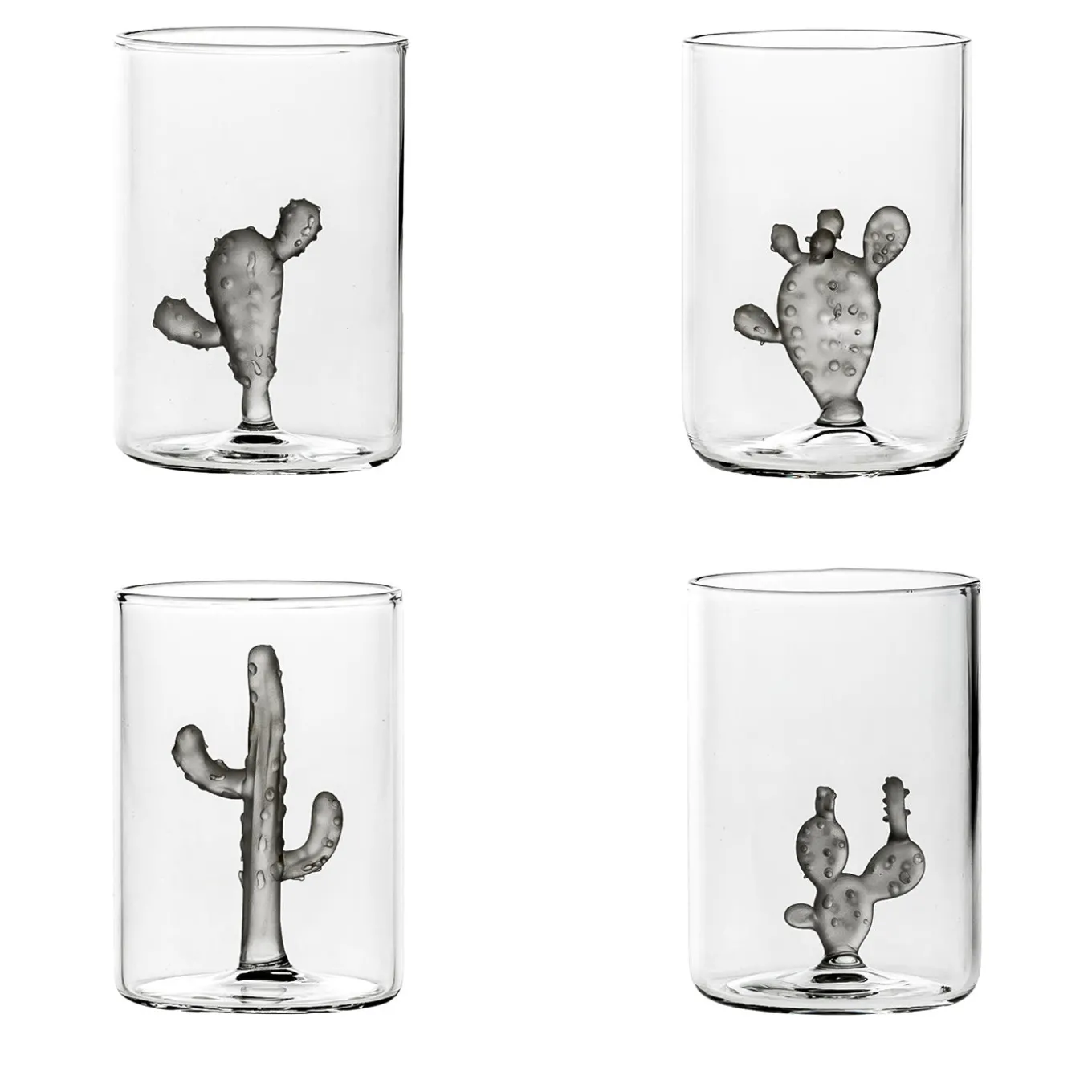 Set di 4 bicchieri Cactus