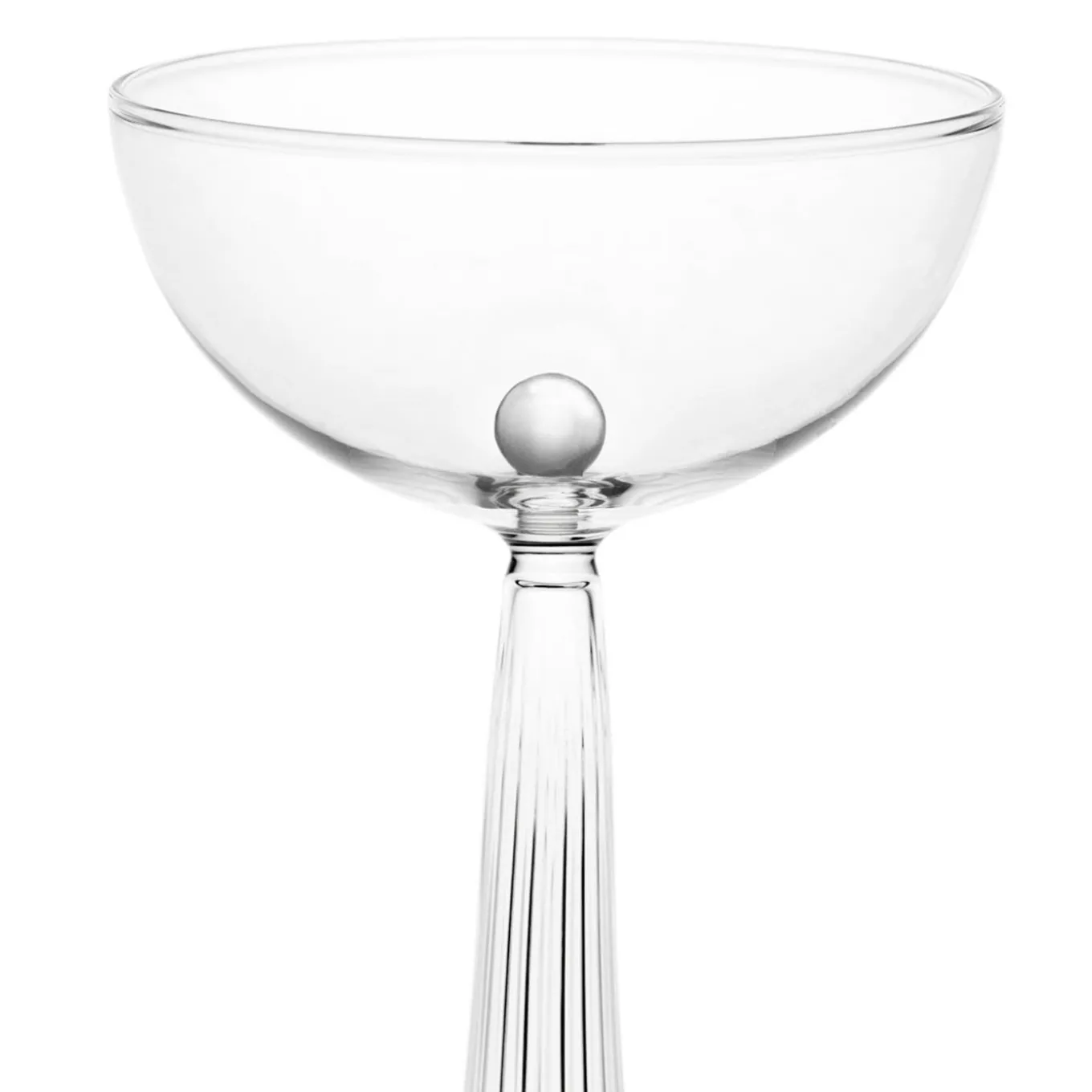 Set di 2 Bicchieri Coupe Nereida trasparenti