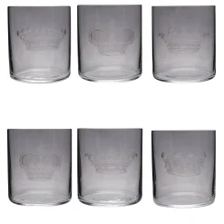 Set di 6 bicchieri da acqua con corona
