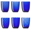 Set di 6 bicchieri da acqua assortiti Idra Blue