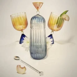Set di 2 bicchieri da acqua/vino arancione Calypso