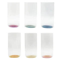 Set di 6 bicchieri da bibita lunghi Iride