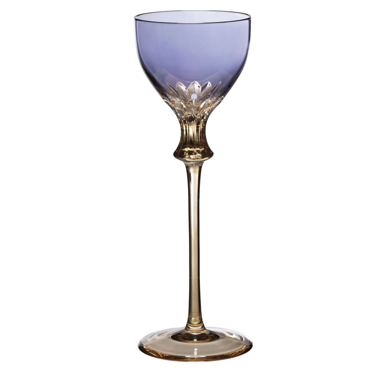 Set di 6 bicchieri da liquore in cristallo viola iris