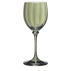 Set di 6 bicchieri da vino verdi decorati a mano Riflesso