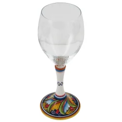 Set di 2 bicchieri da vino medi floreali #2