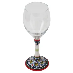 Set di 2 bicchieri da vino floreali medi #1