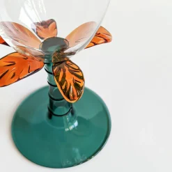 Set di 6 bicchieri da vino in vetro soffiato Las Palmas con forma di palma