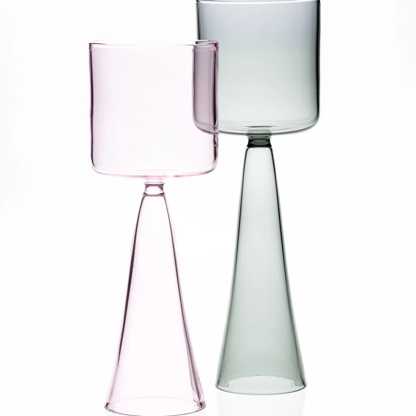 Set di 4 bicchieri da vino alti grigi Dolce Vita