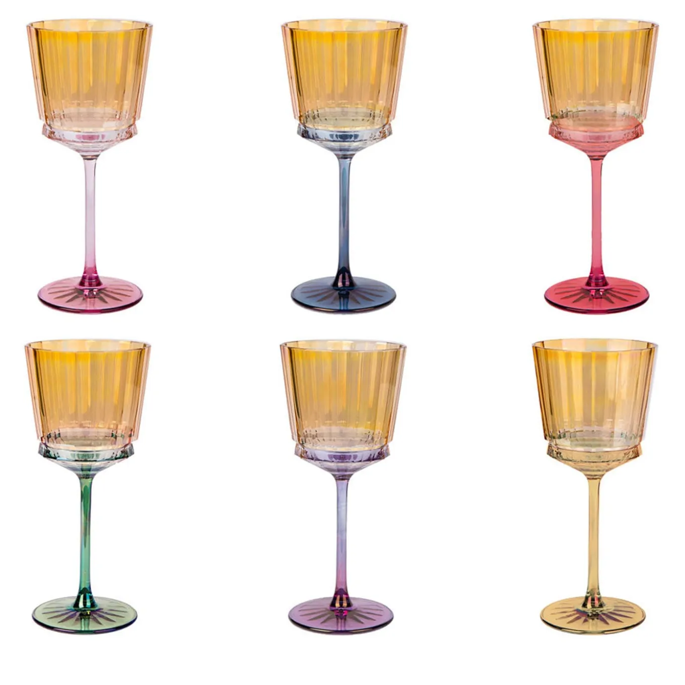 Set di 6 bicchieri da vino Madagascar