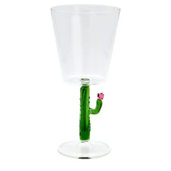 Set di 4 bicchieri da vino Cactus Mania in verde