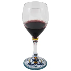 Set di 2 bicchieri da vino medi Ricco Deruta Floral