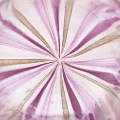 Set di 6 bicchieri di Murano rosa e oro