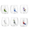 Set di 6 bicchieri Tropical Birds
