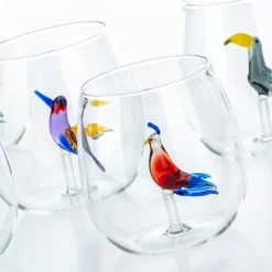 Set di 6 bicchieri Tropical Birds