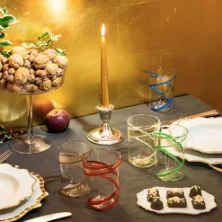 Set di 2 bicchieri Vortex oro puro e verde