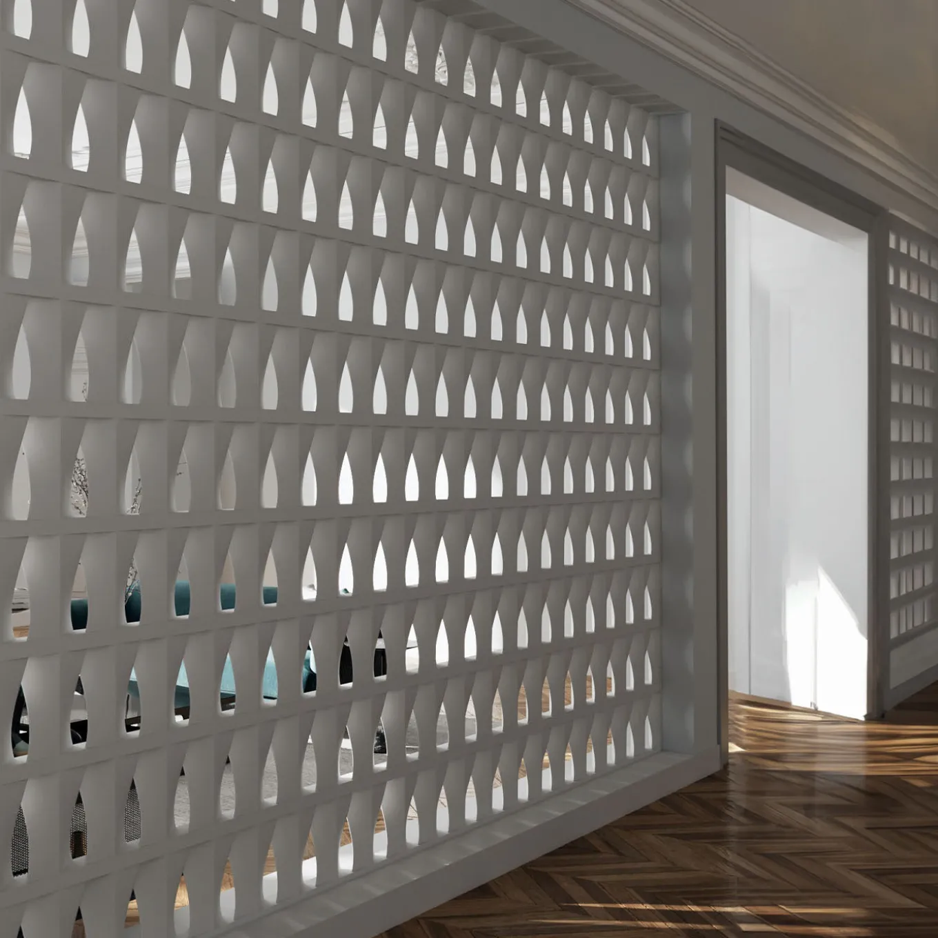 Set di 15 Blocchi Brasilia in Gesso Bianco