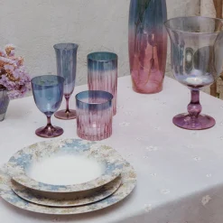 Set di 2 calici da acqua viola-blu Fleury