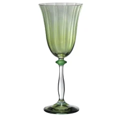 Set di 6 calici da vino in vetro soffiato verde Primula