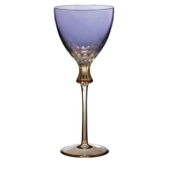 Set di 6 Calici da Vino in Cristallo Viola Iris