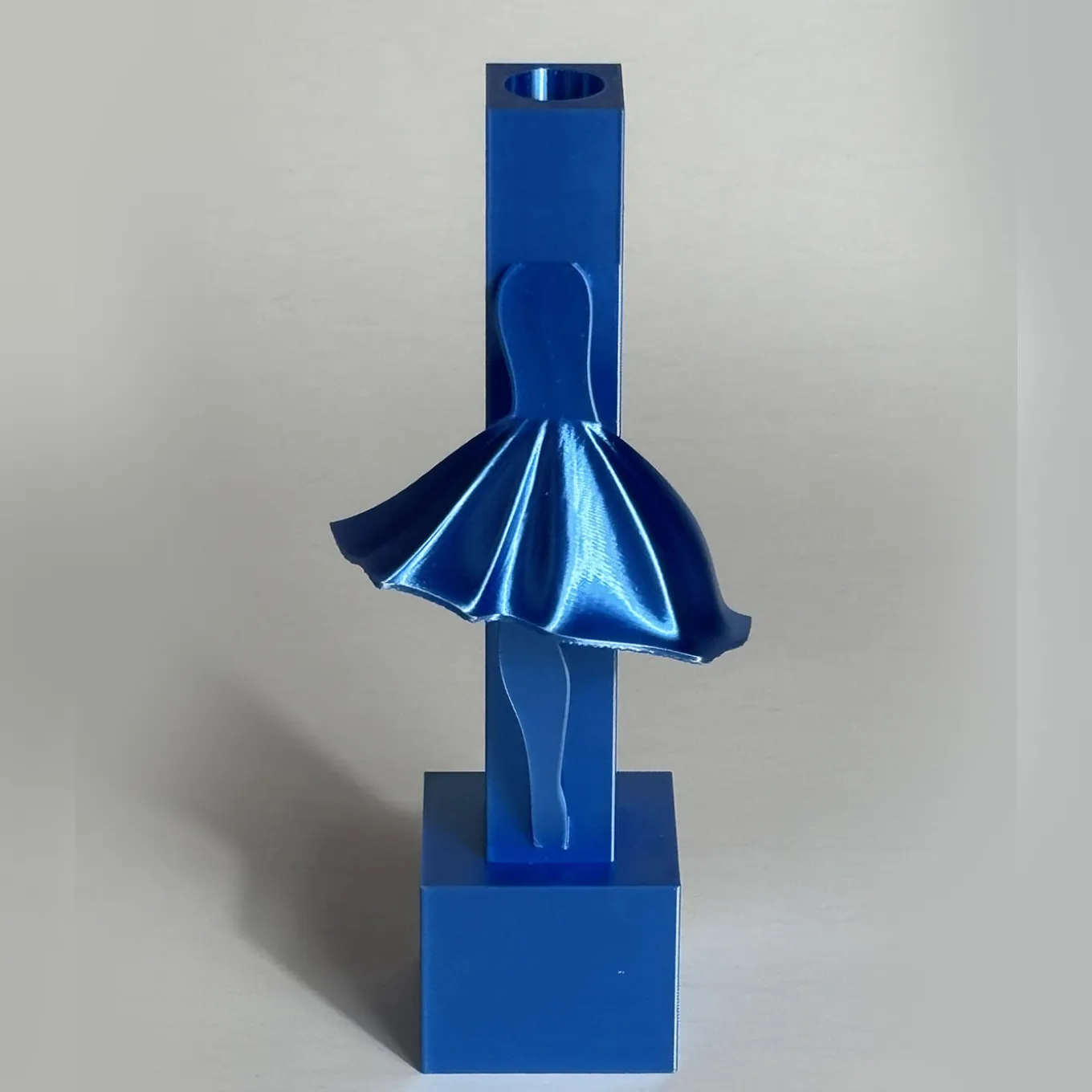 Set di 2 candelabri stampati in 3D Tin Soldiers Blu