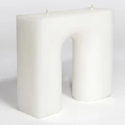 Set di 2 candele bianche Trionfo