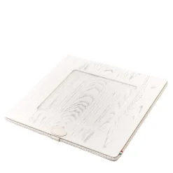 Set di 6 caricatori quadrati in legno color crema