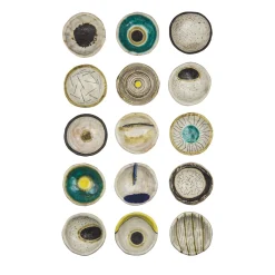 Set di 3 ciotole Crateri giallo, marrone e ocra