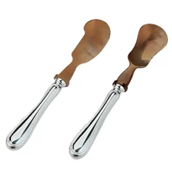 Set di 2 Ciotole per Caviale in Ottone Argentato