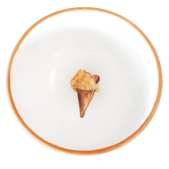 Set di 6 ciotole per gelato alla crema in ceramica