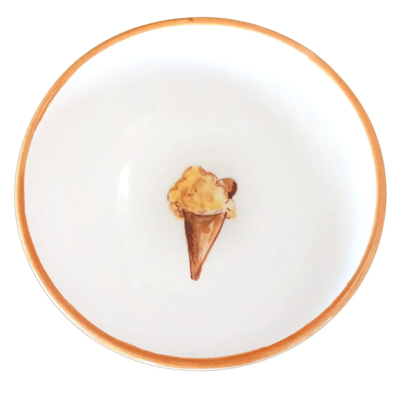 Set di 6 ciotole per gelato alla crema in ceramica