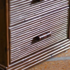 Set Di 2 Comodini a 2 Cassetti In Bambù