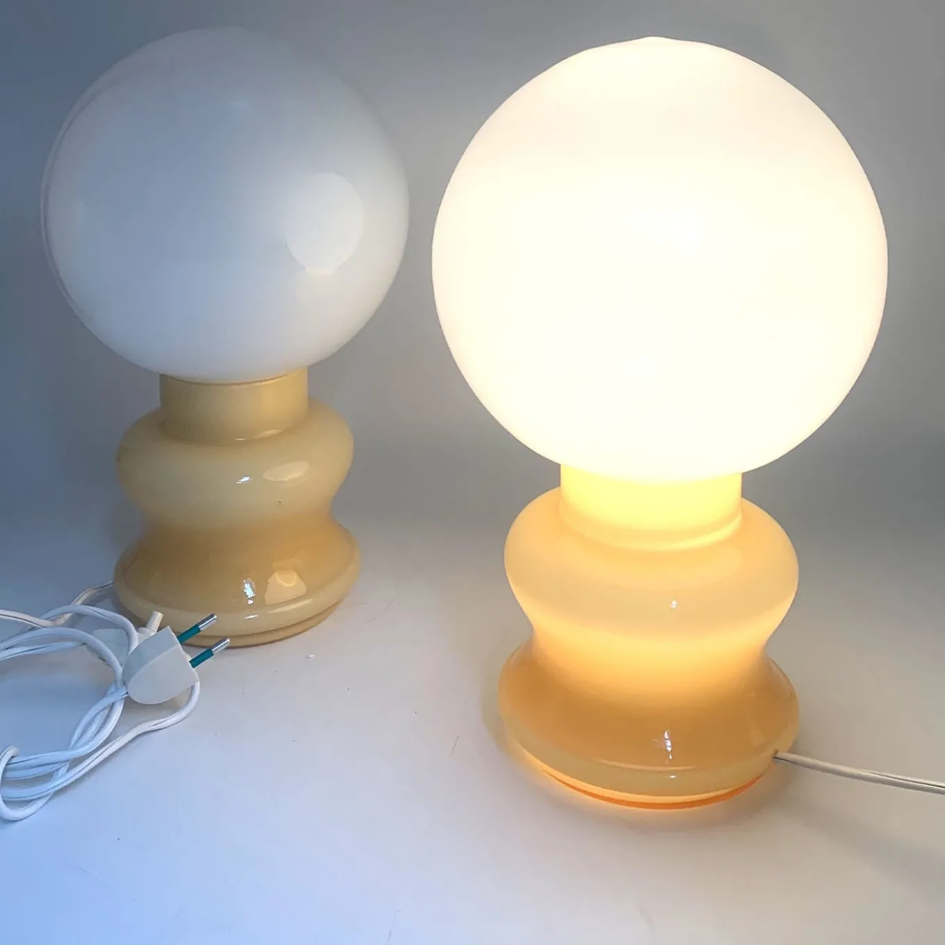 Set di 2 lampade da tavolo giallo Murano