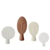 Set di 4 maschere decorative bianche e marroni