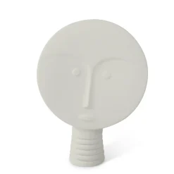 Set di 4 maschere decorative bianche e grigie