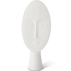 Set di 4 maschere decorative bianche e grigie