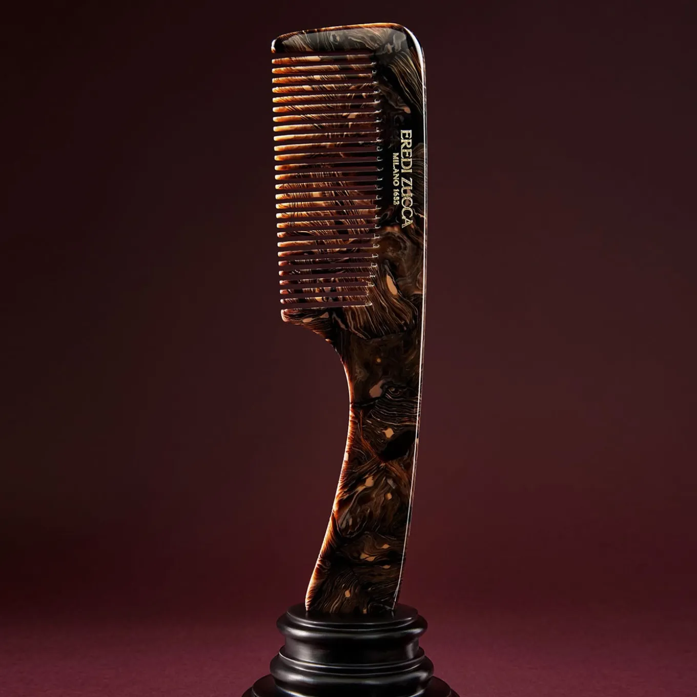 Set di 2 pettinini per capelli con coda e impugnatura