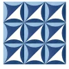 Set di 25 piastrelle Blu Ponti Decorazione Tipo 27 di Gio Ponti