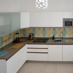 Set di 4 piastrelle della collezione Foglie Summer di Giuseppe Cicalese