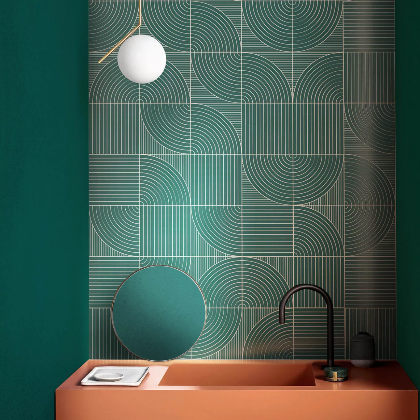 Set di 25 piastrelle Solchi Angolo R