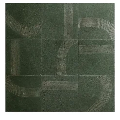 Set di 25 piastrelle verdi Scie di Margherita Rui