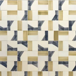 Set di 45 piastrelle verdi e blu Tracce di Margherita Rui