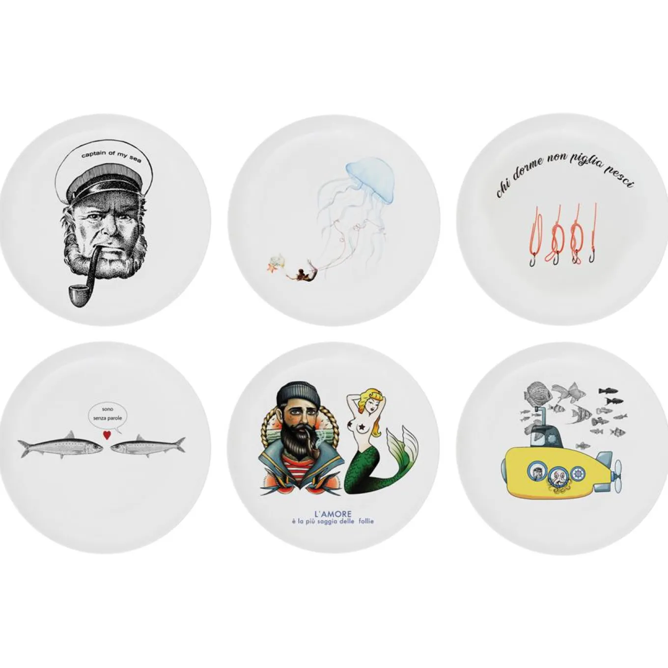 Set di 6 piatti Alto Mare Mix