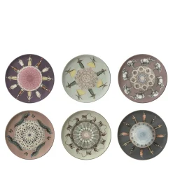 Set di 6 piatti da dessert in porcellana Costantinopoli A